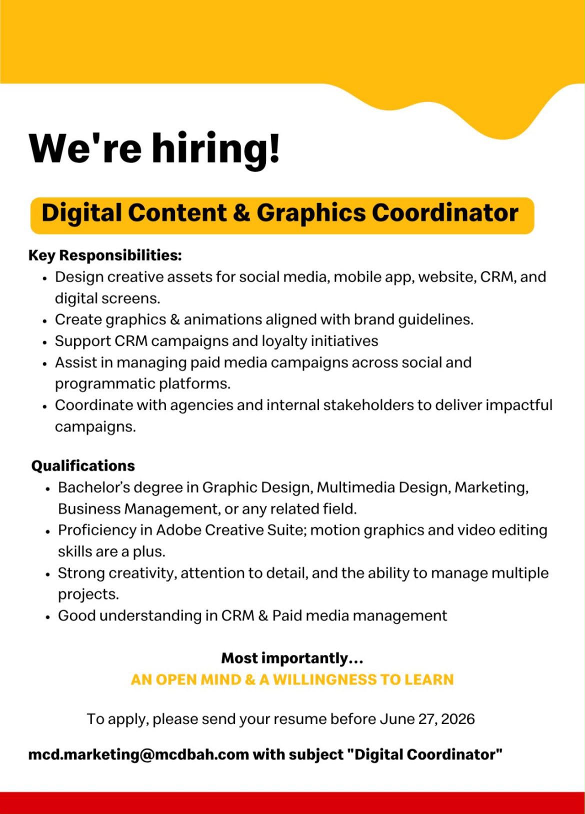 Digital content and Graphic cordinator
